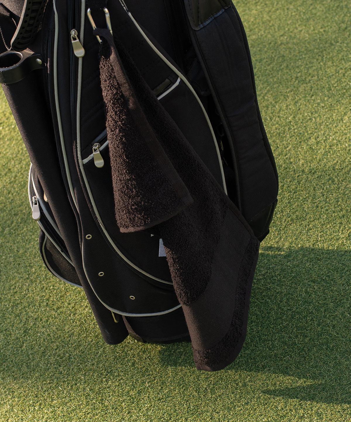 Toalla de golf con borde imprimible | Blanco