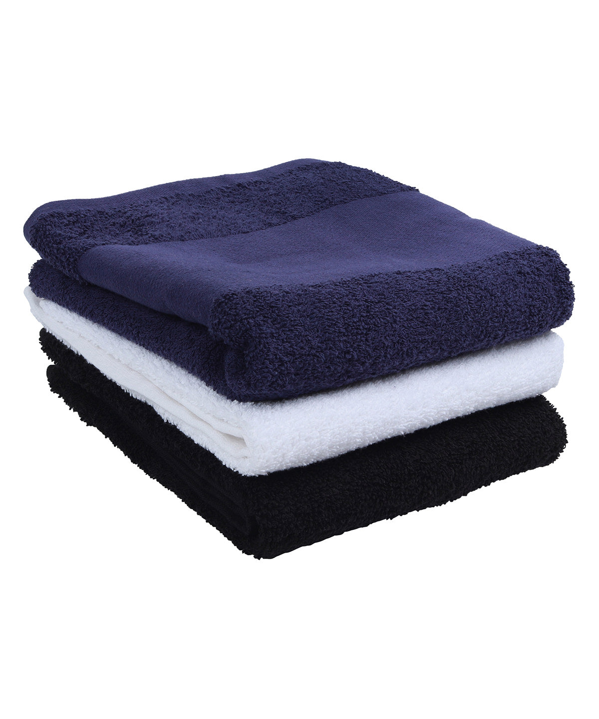 Toalla de mano con borde imprimible | Bleu Marin