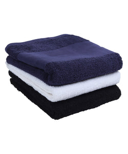 Toalla de mano con borde imprimible | Negro