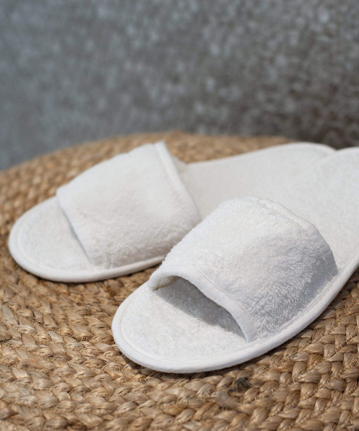 Zapatillas clsicas de rizo (punta abierta) | Blanco