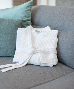 Bata de gofre | Blanco