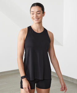 Chaleco de espalda abierta para mujer | Negro