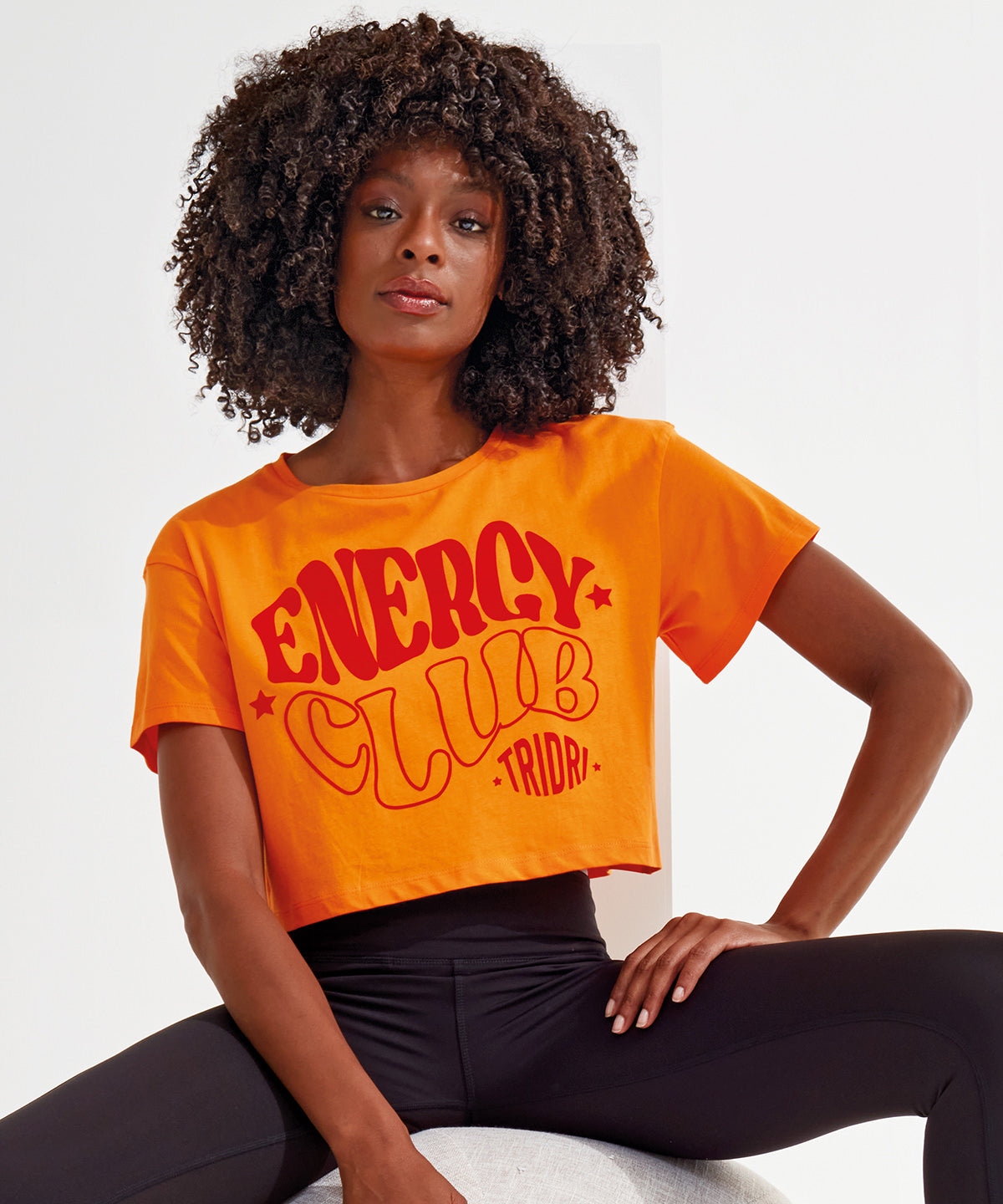 Top corto para mujer TriDri® | Naranja