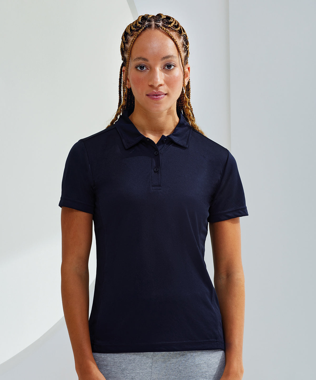 Polo panelado para mujer TriDri® | Negro
