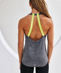 Camiseta de tirantes con doble correa para mujer TriDri® | Negro