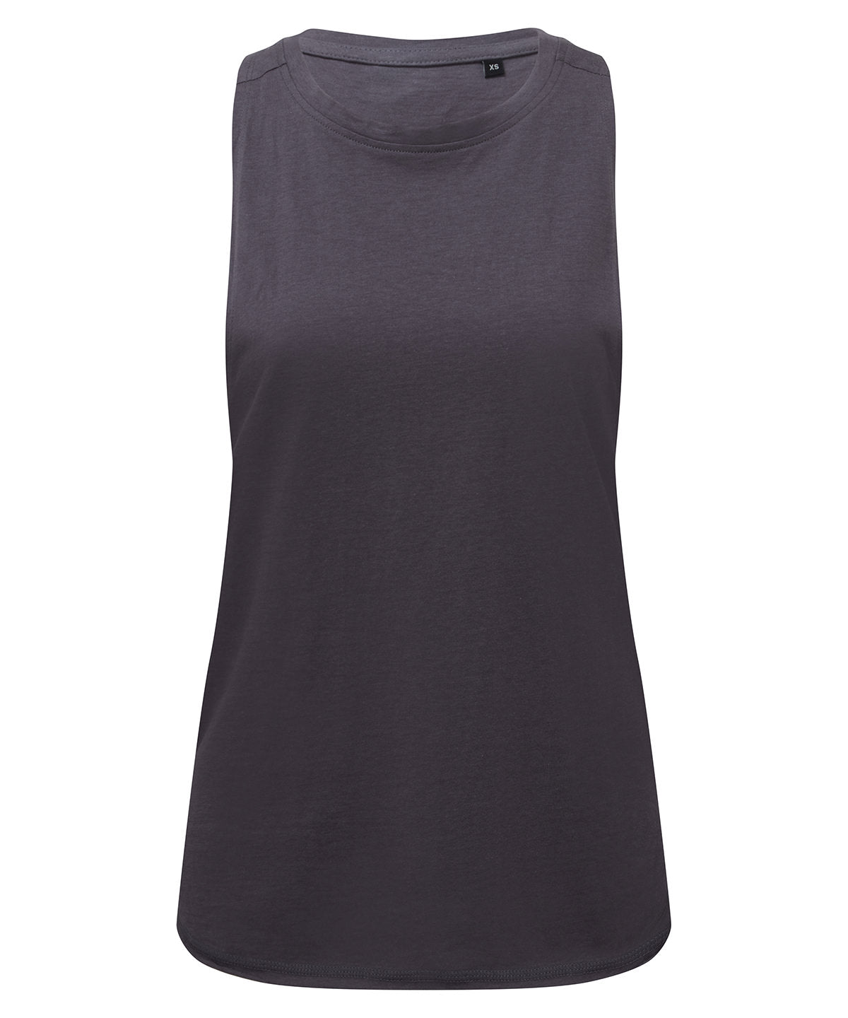 Camiseta sin mangas orgnica TriDri® para mujer | Gris Oscuro