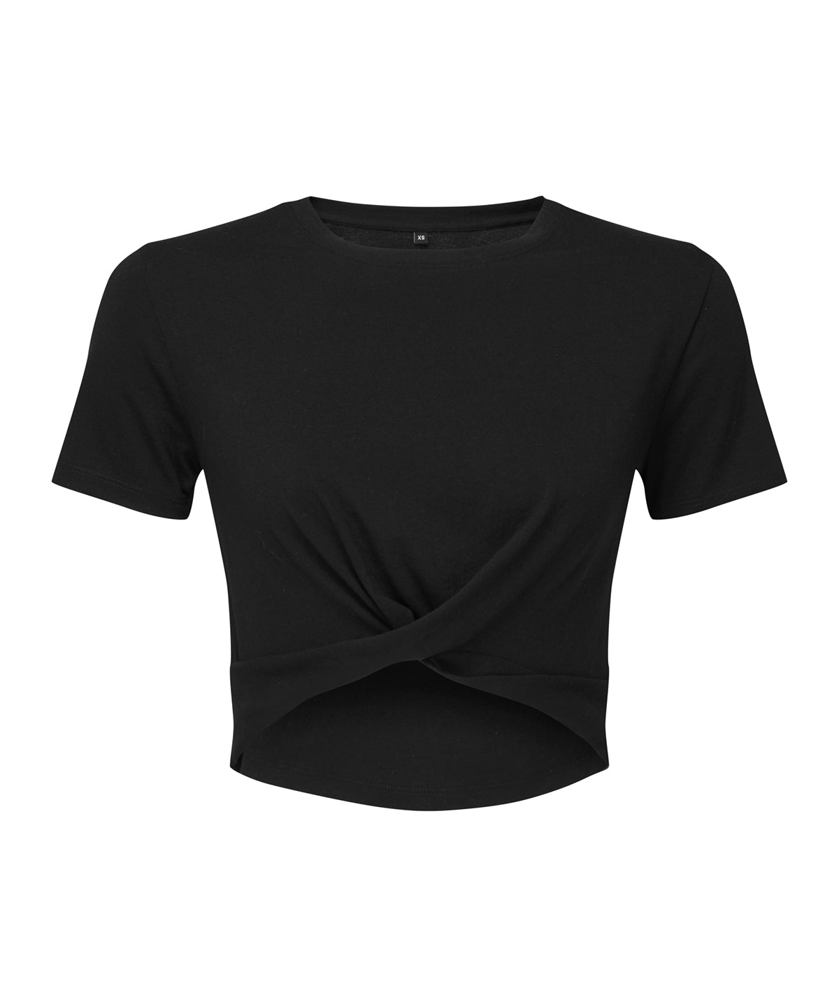 Top corto twist TriDri® para mujer | Negro