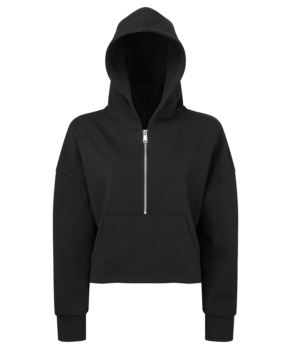 Sudadera con capucha de media cremallera para mujer TriDri® | Negro