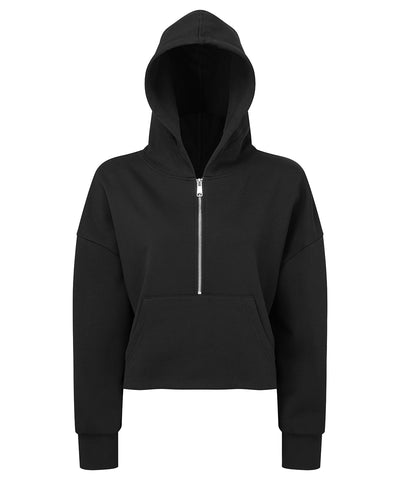 Sudadera con capucha de media cremallera para mujer TriDri® | Negro
