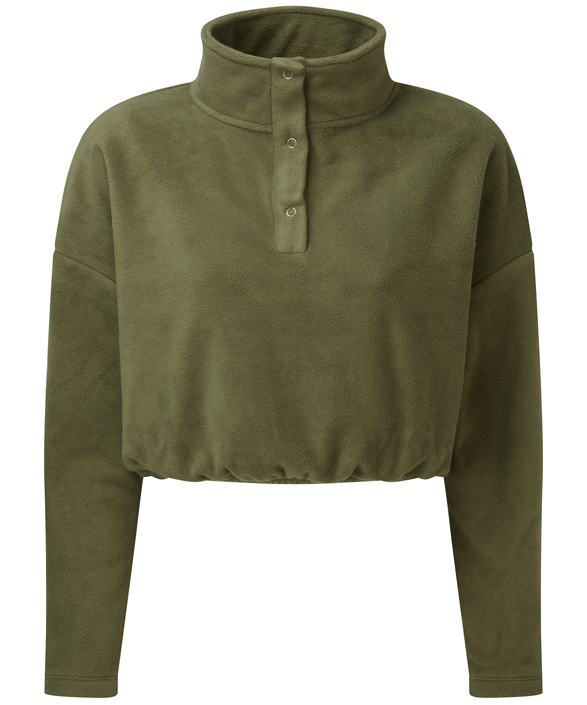Sudadera corta de mujer TriDri® | Verde Oliva