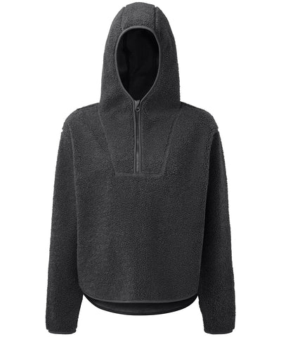 Sudadera con capucha de sherpa con cremallera para mujer TriDri® | Gris Oscuro