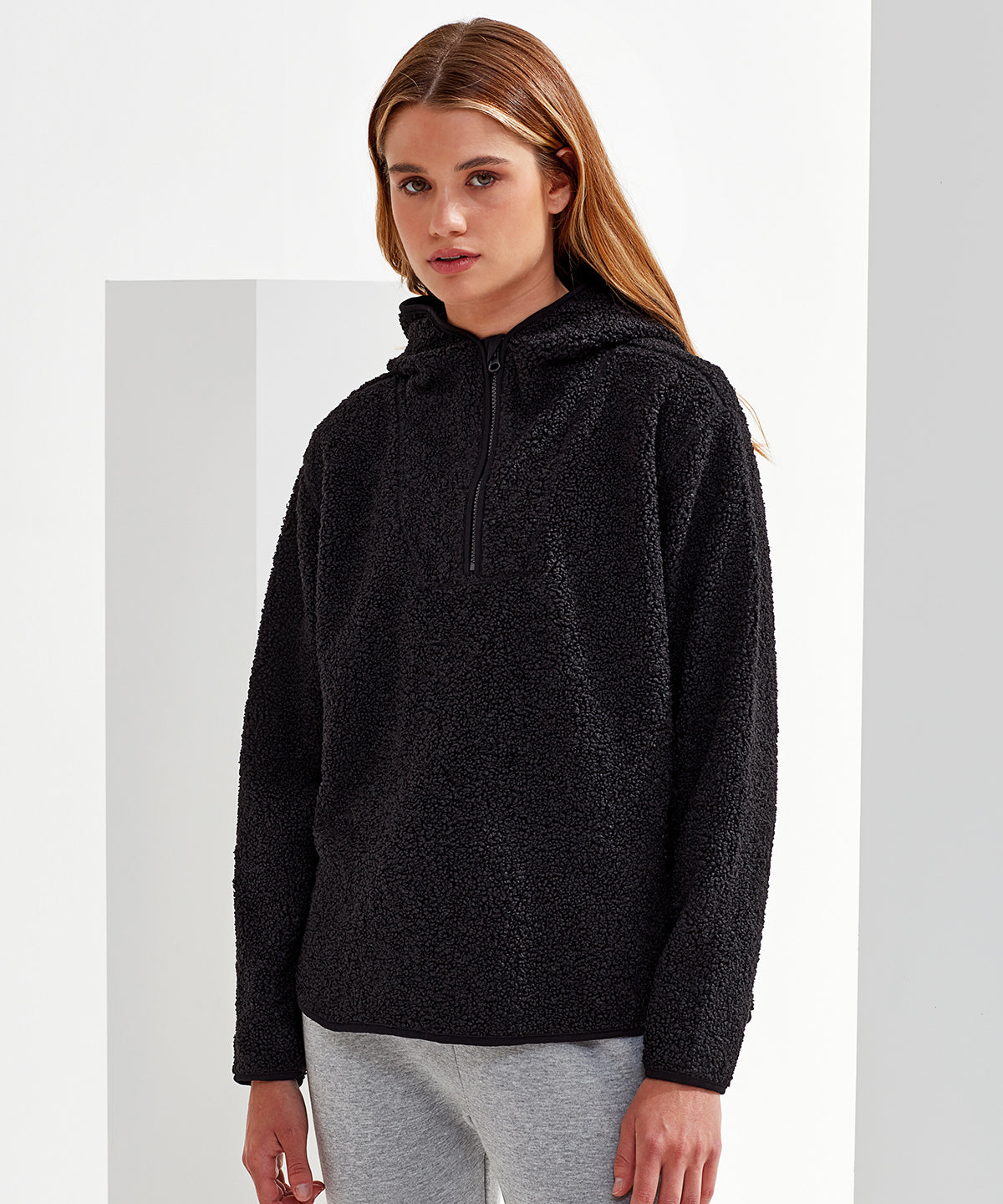 TriDri® Sherpa Full-Zip Hoodie für Damen | Dunkelgrau