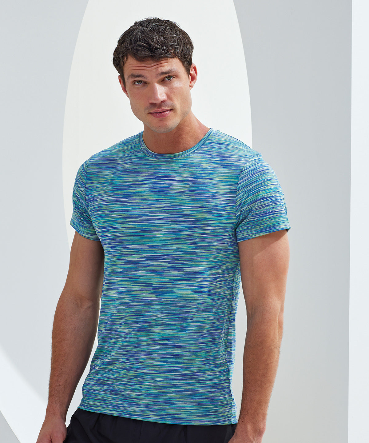 Camiseta de rendimiento TriDri® con diseo espacial | Negro/Gris