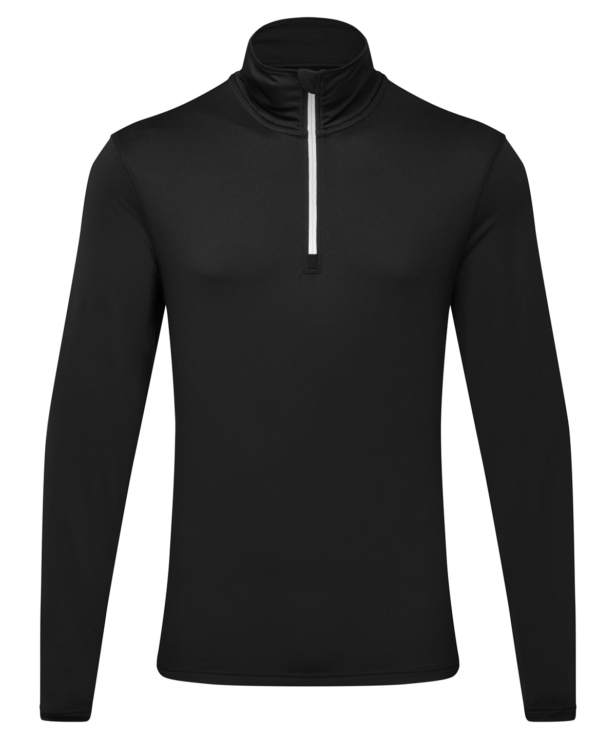 Recyceltes TriDri® Langarm-Sweatshirt mit Reißverschluss und gebürstetem Futter | Schwarz/Weiß