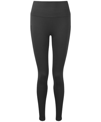 Mallas de sport pour femmes TriDri® côtelés sans couture avec ajustement 3D pour divers sports | Gris Oscuro