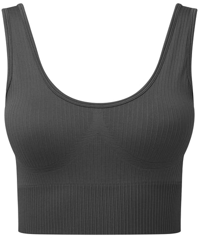 Sujetador deportivo multideporte para mujer TriDri® sans coutures avec réglage 3D | Gris Oscuro