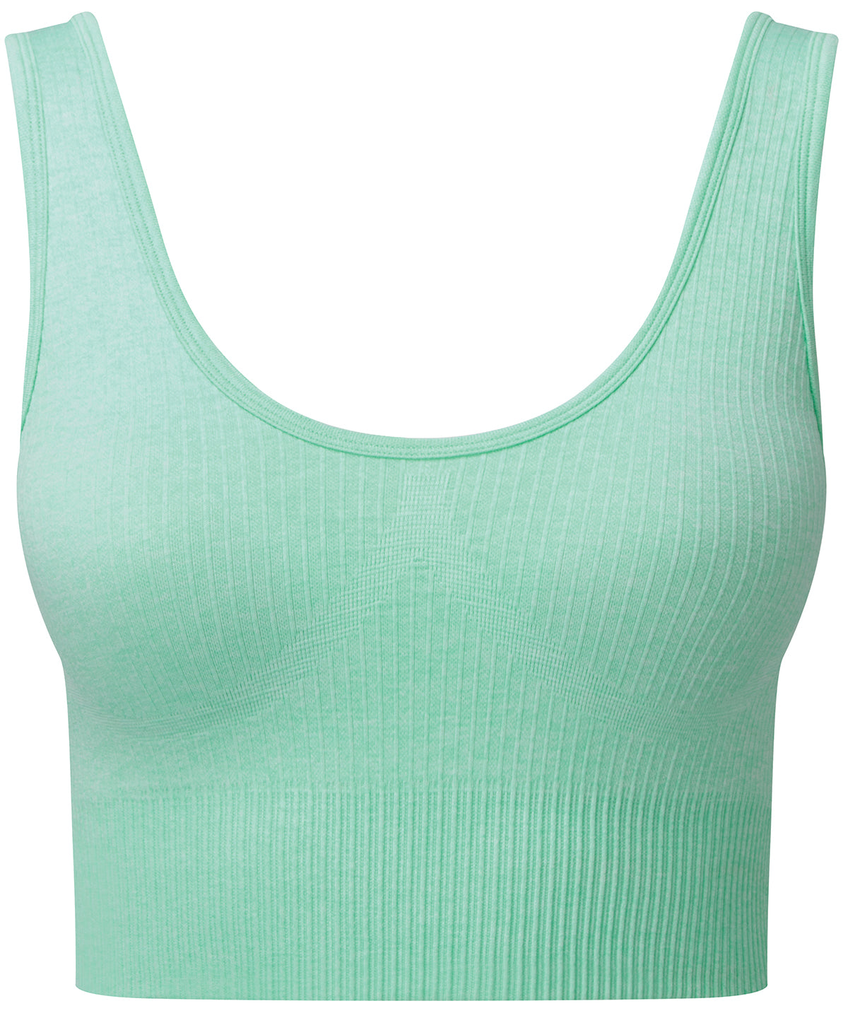 Nahtloser gerippter TriDri® 3D Fit Multi-Sport-BH für Damen | Mint Blend
