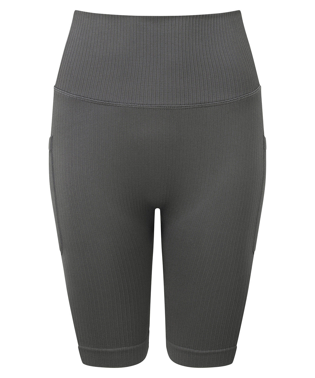 Pantalons courts de cyclisme pour femmes TriDri® côtelés sans couture avec ajustement 3D | Gris Oscuro