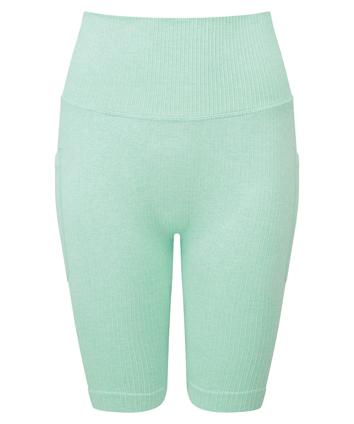 Pantalons courts de cyclisme pour femmes TriDri® côtelés sans couture avec ajustement 3D | Mezcla De Menta