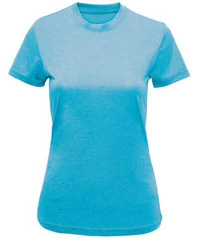 Camiseta de rendimiento reciclada para mujer TriDri® | Melange Turquesa