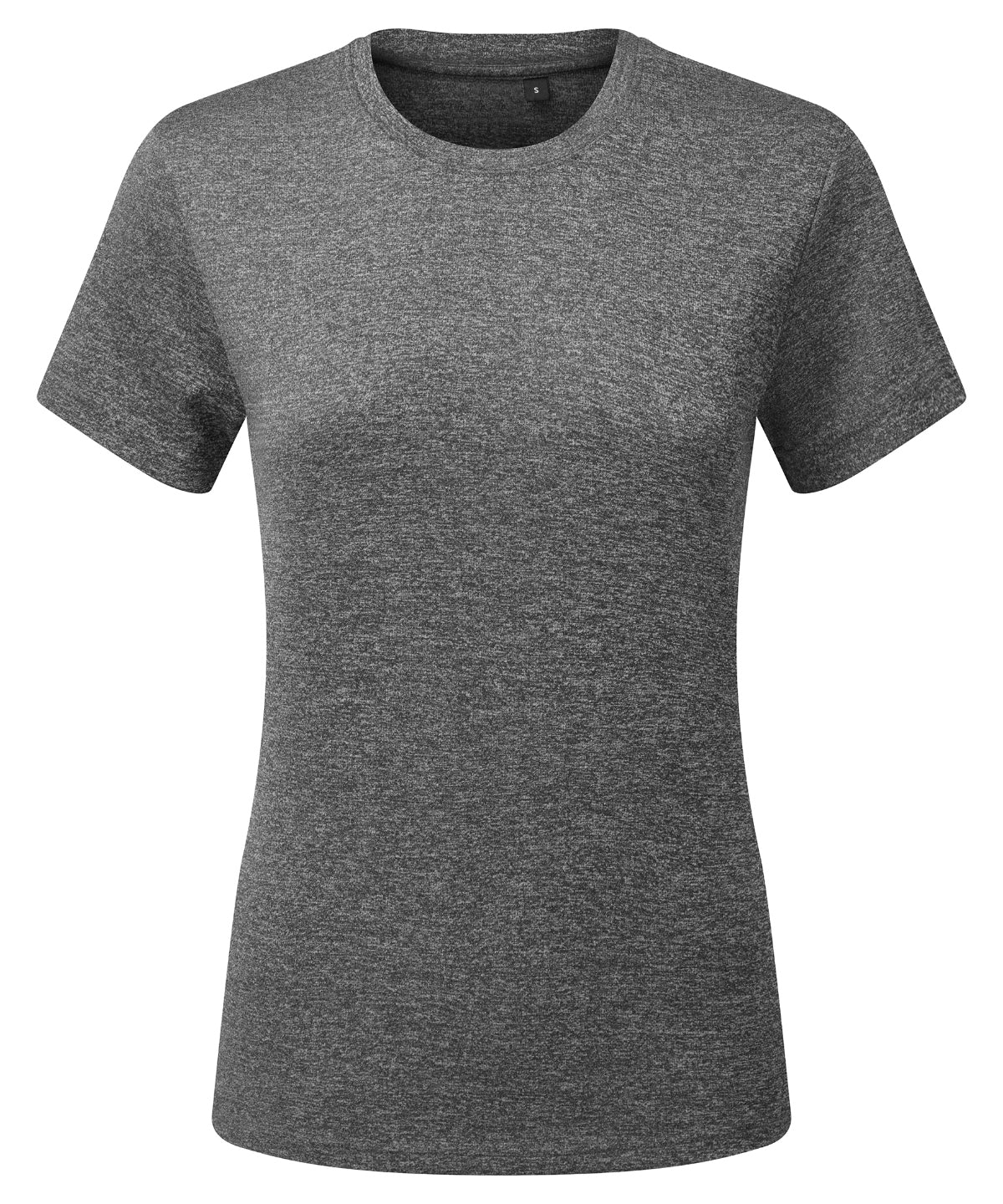 Camiseta texturizada reciclada cationica para mujer TriDri® | Melange Negro