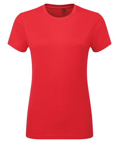 Camiseta texturizada reciclada cationica para mujer TriDri® | Rojo Fuego