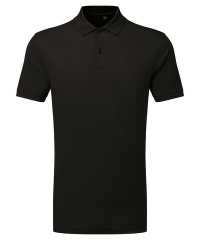 Polo texturizado reciclado Cationic TriDri® | Negro