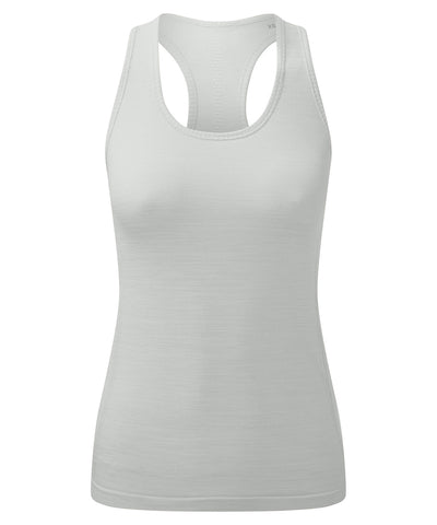 Chaleco deportivo elstico sin costuras TriDri® para mujer con ajuste 3D reciclado | Gris Melange Fresco