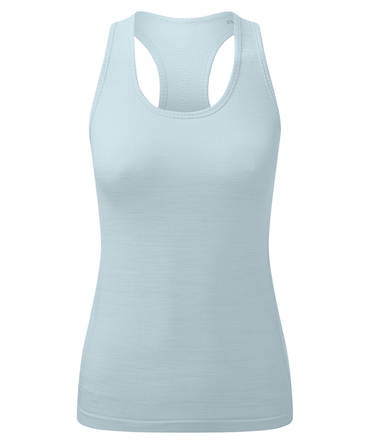 Chaleco deportivo elstico sin costuras TriDri® para mujer con ajuste 3D reciclado | Melange Azul Cielo