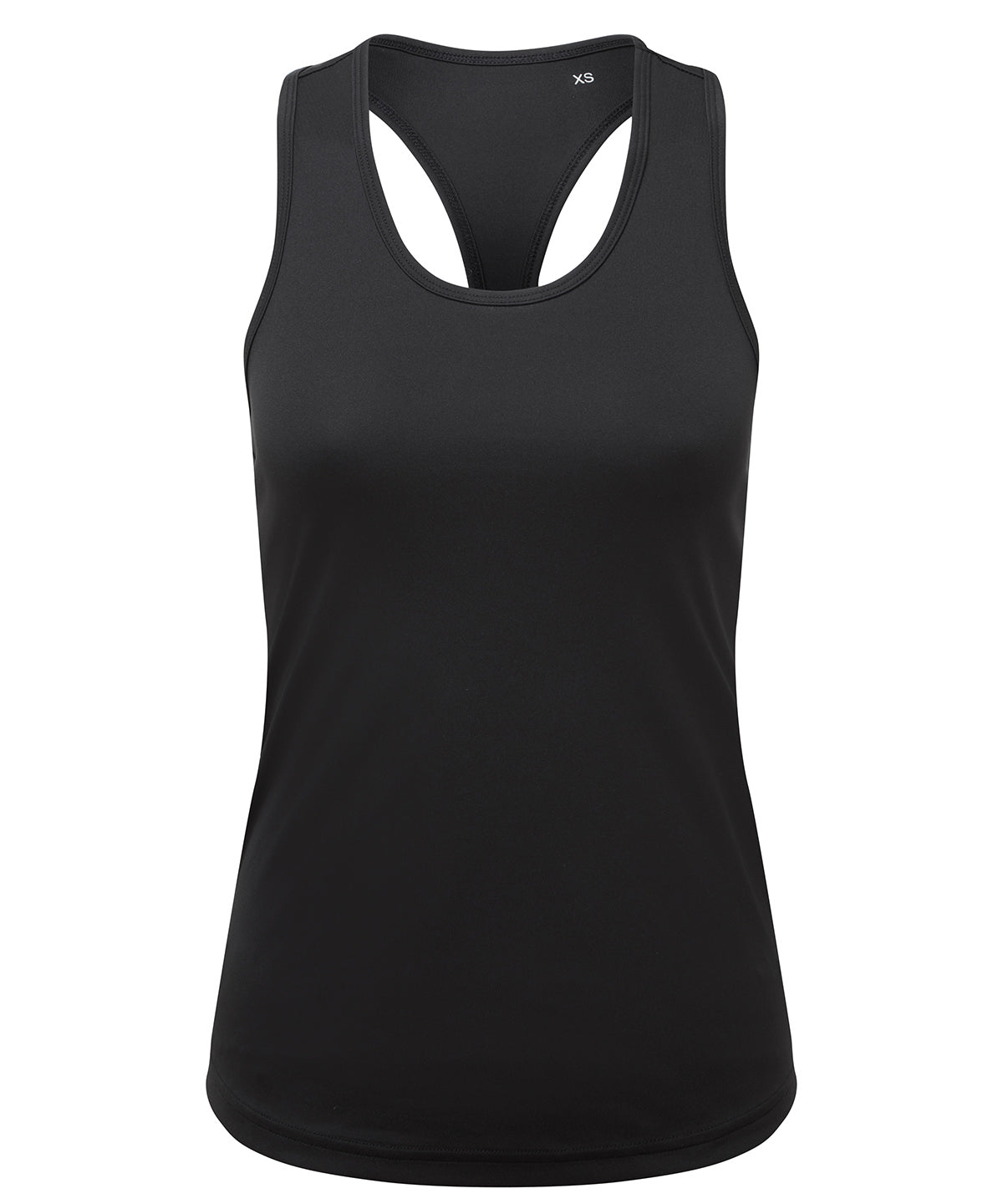 Camiseta de tirantes ajustada de rendimiento reciclada para mujer TriDri® | Negro