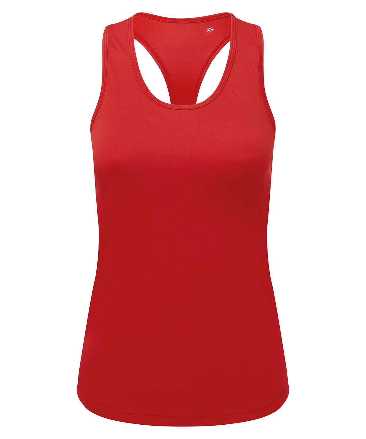 Camiseta de tirantes ajustada de rendimiento reciclada para mujer TriDri® | Rojo Fuego
