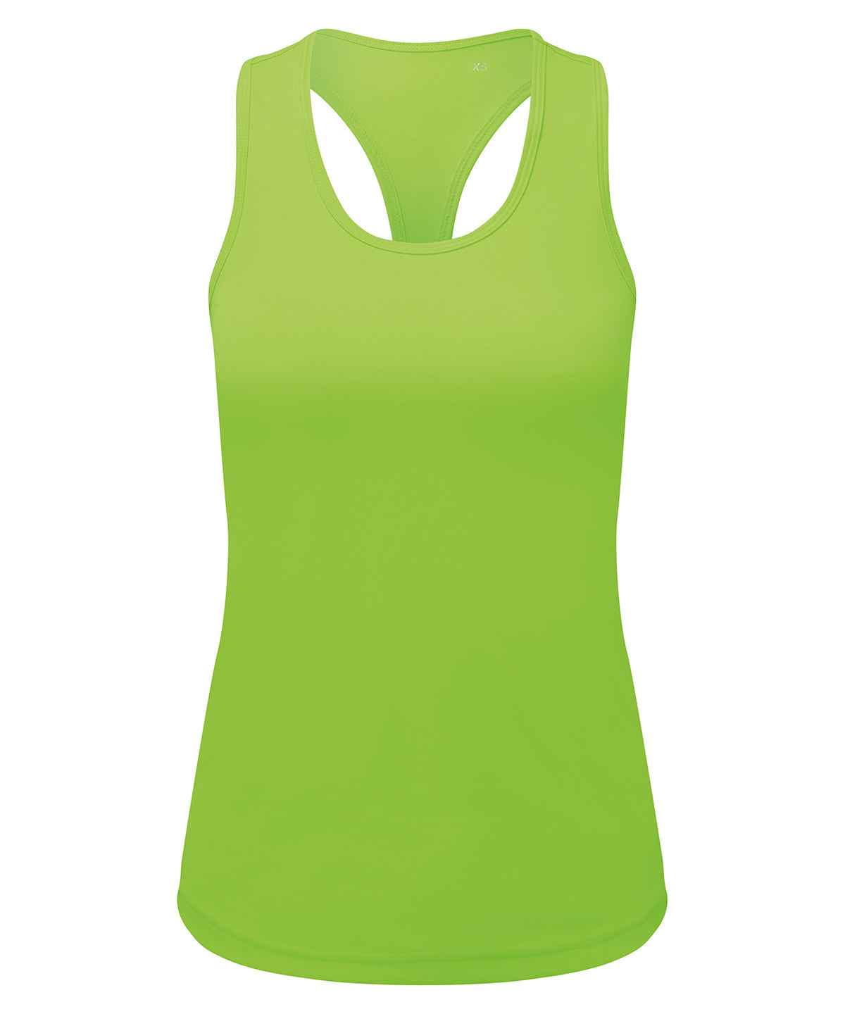 Camiseta de tirantes ajustada de rendimiento reciclada para mujer TriDri® | Verde Relmpago