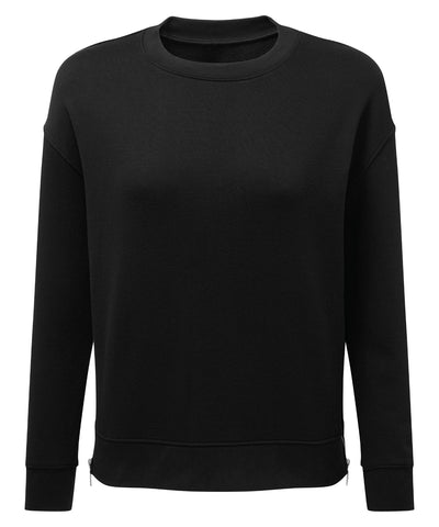 Sudadera con cremallera Chill de TriDri® reciclada para mujer | Negro