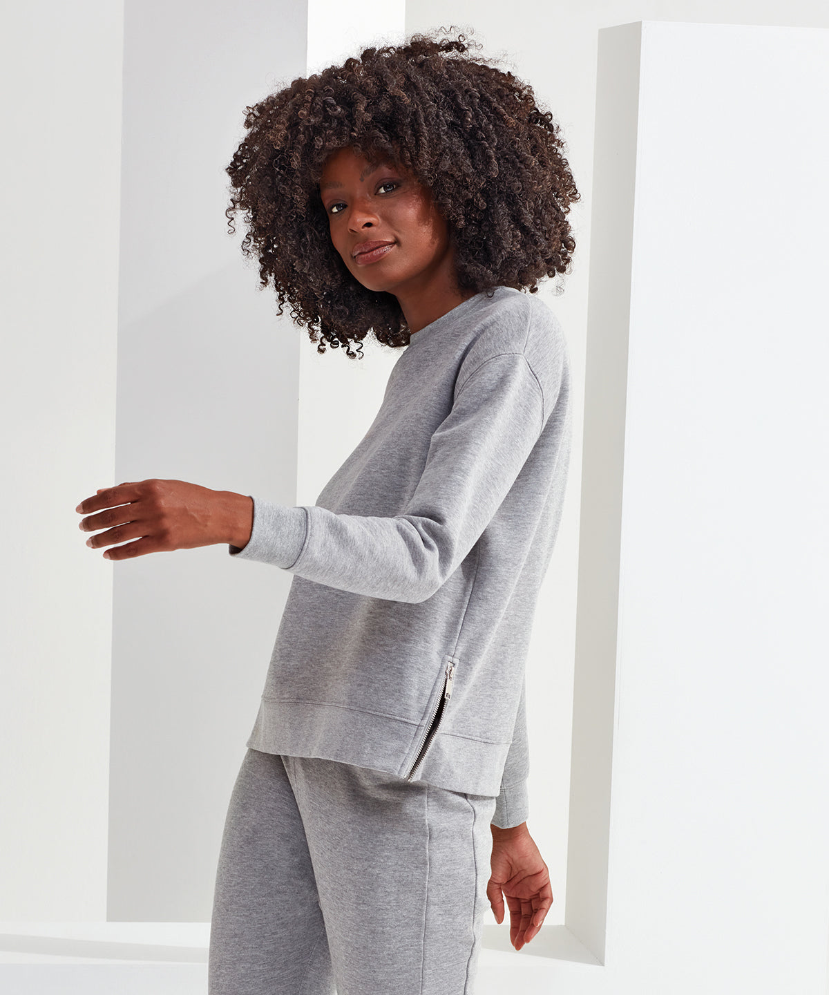 Sudadera con cremallera Chill de TriDri® reciclada para mujer | Lila