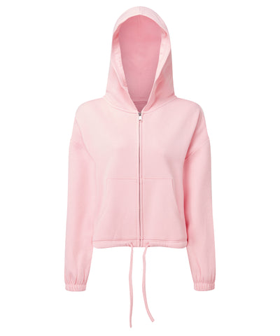 Sudadera con capucha de cremallera completa con cordn reciclado para mujer TriDri® | Rosa Claro