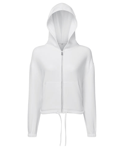 Sudadera con capucha de cremallera completa con cordn reciclado para mujer TriDri® | Blanco