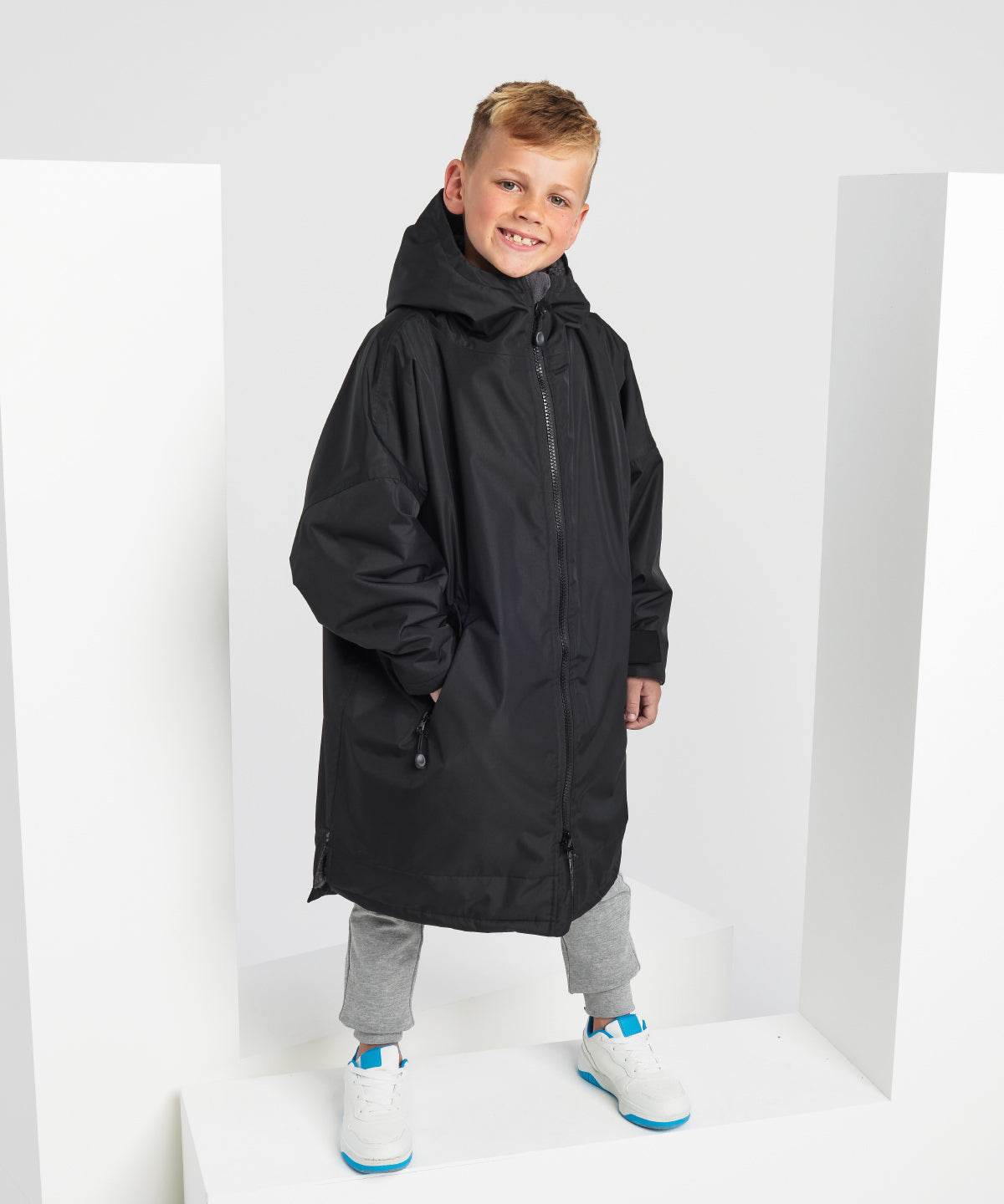 Bata de cambio impermeable Kids TriDri® para todas las estaciones | Oliva/Natural