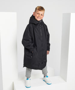Bata de cambio impermeable Kids TriDri® para todas las estaciones | Negro/Antracita