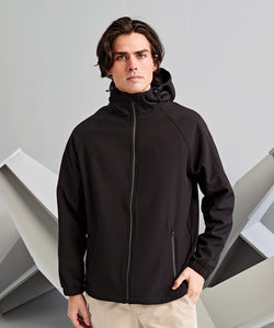 Chaqueta softshell de 2 capas con capucha | Negro