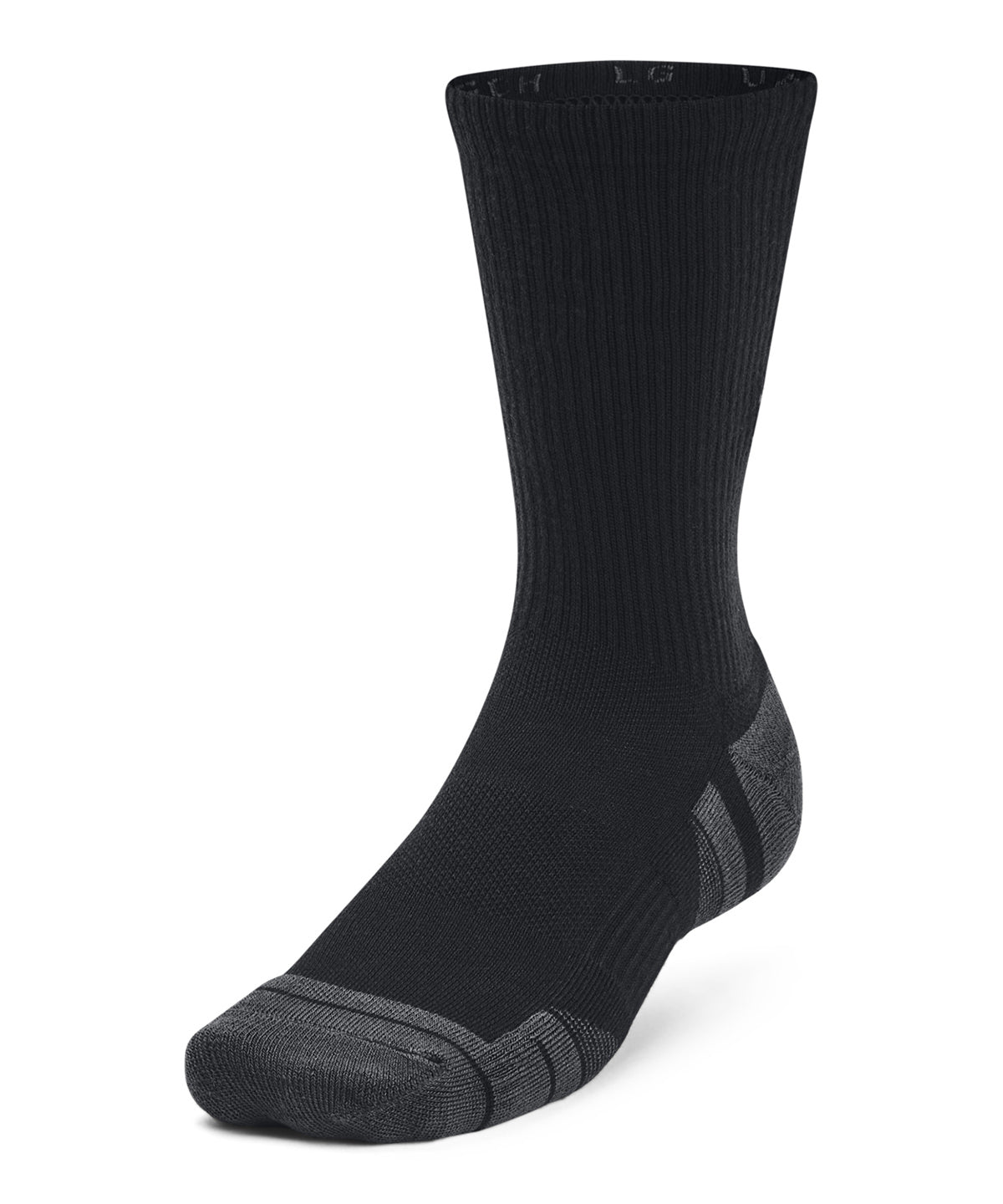 UA Performance Tech 3er-Pack Wadenhohe Socken | Schwarz