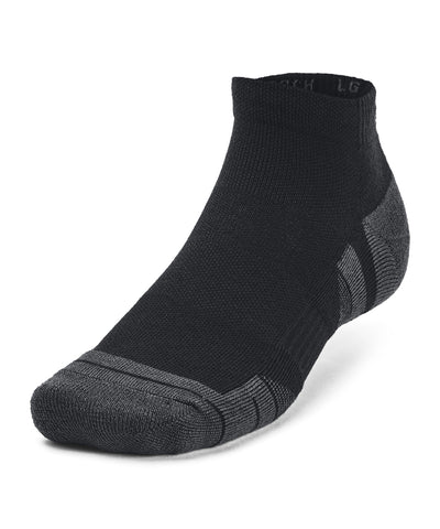 Calcetines cortos UA Performance Tech de 3 unidades | Negro