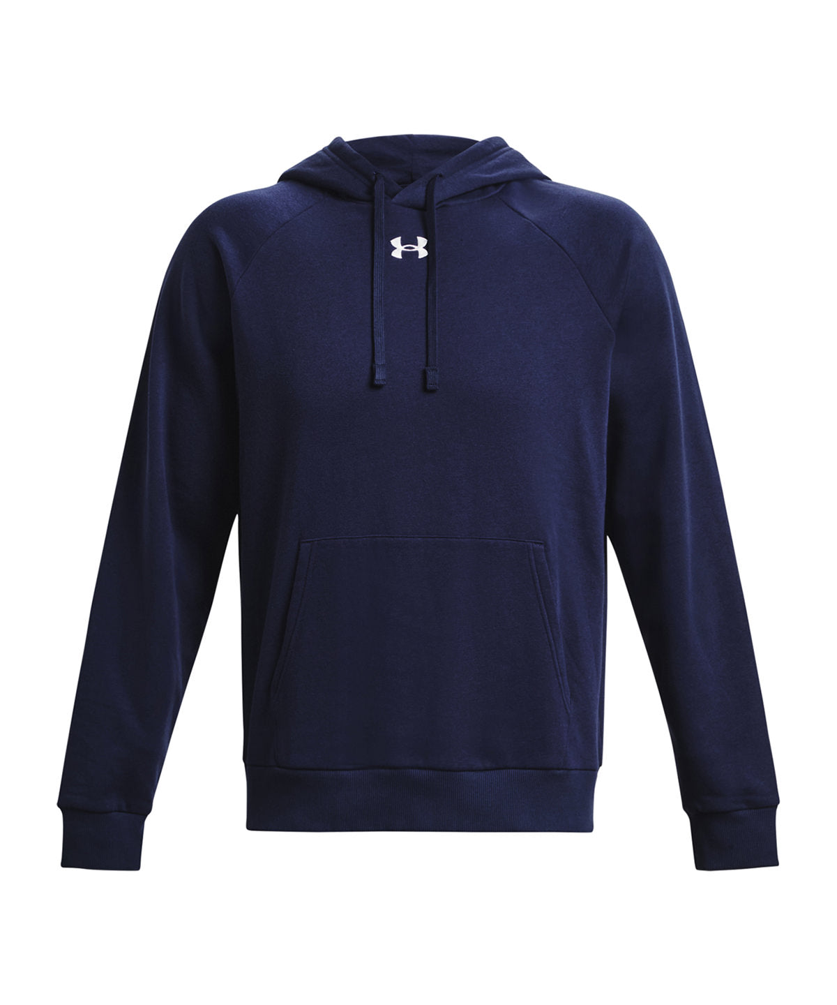 UA Rival Fleece Hoodie | Mitternachtsblau/Weiß