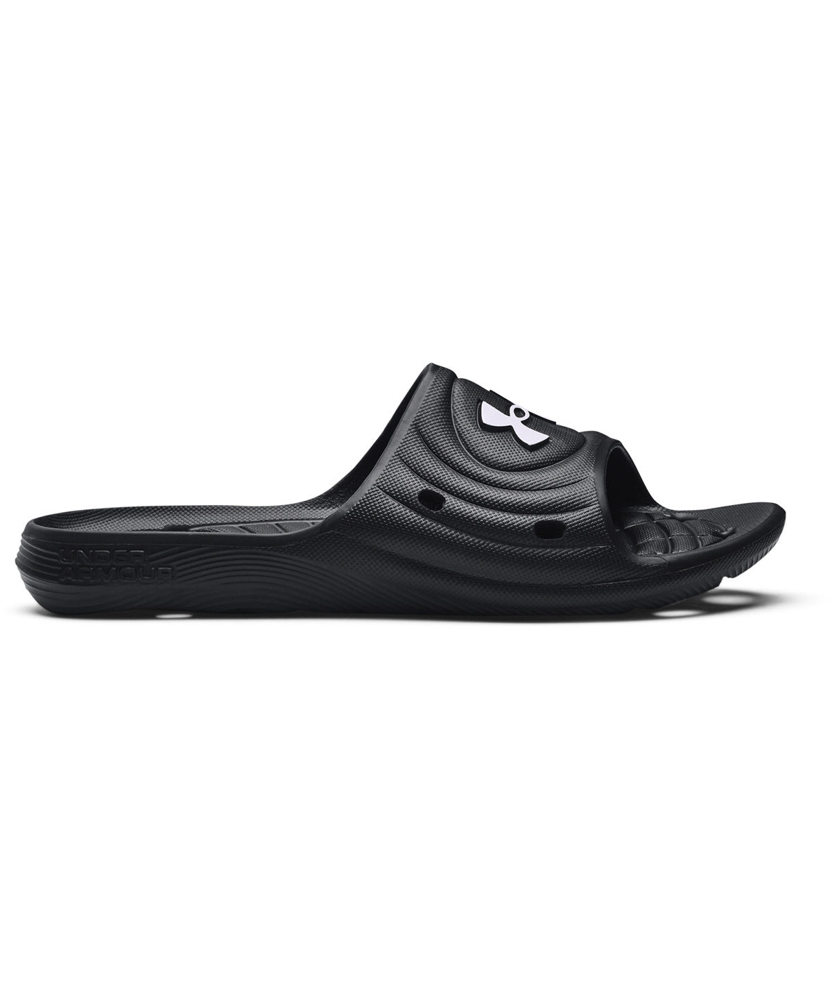 Chanclas UA Locker IV | Negro/Negro/Blanco