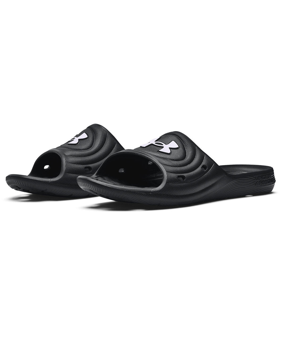 Chanclas UA Locker IV | Negro/Negro/Blanco