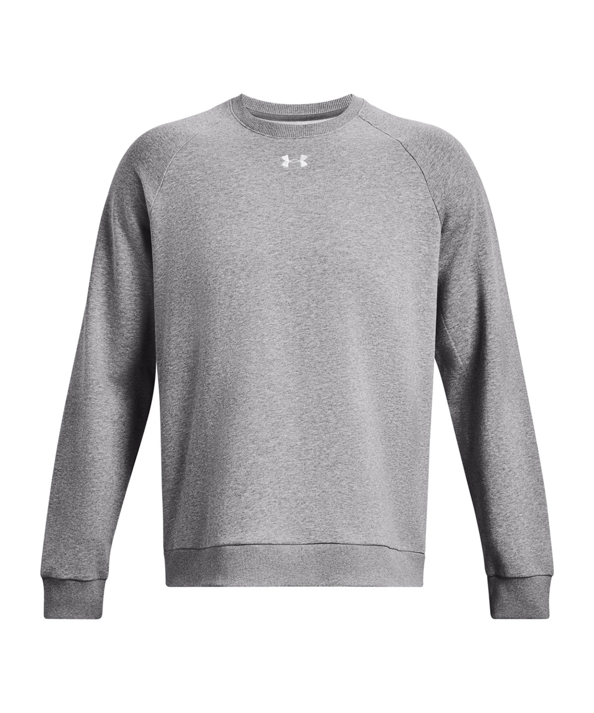 UA Rival Fleece-Sweatshirt | Helles Steingrau/Weiß-Melange