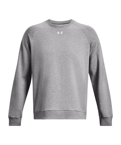 UA Rival Fleece-Sweatshirt | Helles Steingrau/Weiß-Melange