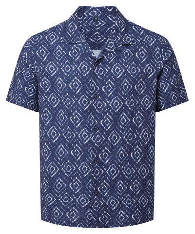 Camisa de hombre | Azul Marino/Blanco Azteca