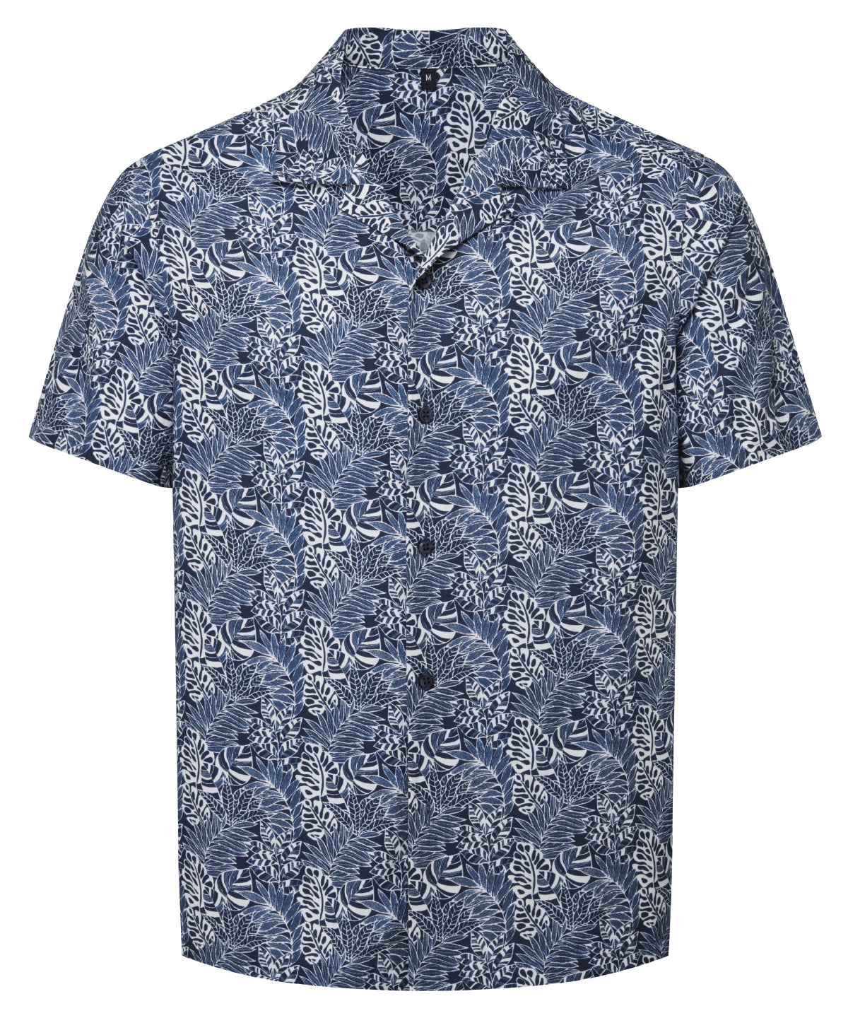 Camisa de hombre | Blanco/Azul Marino Hoja
