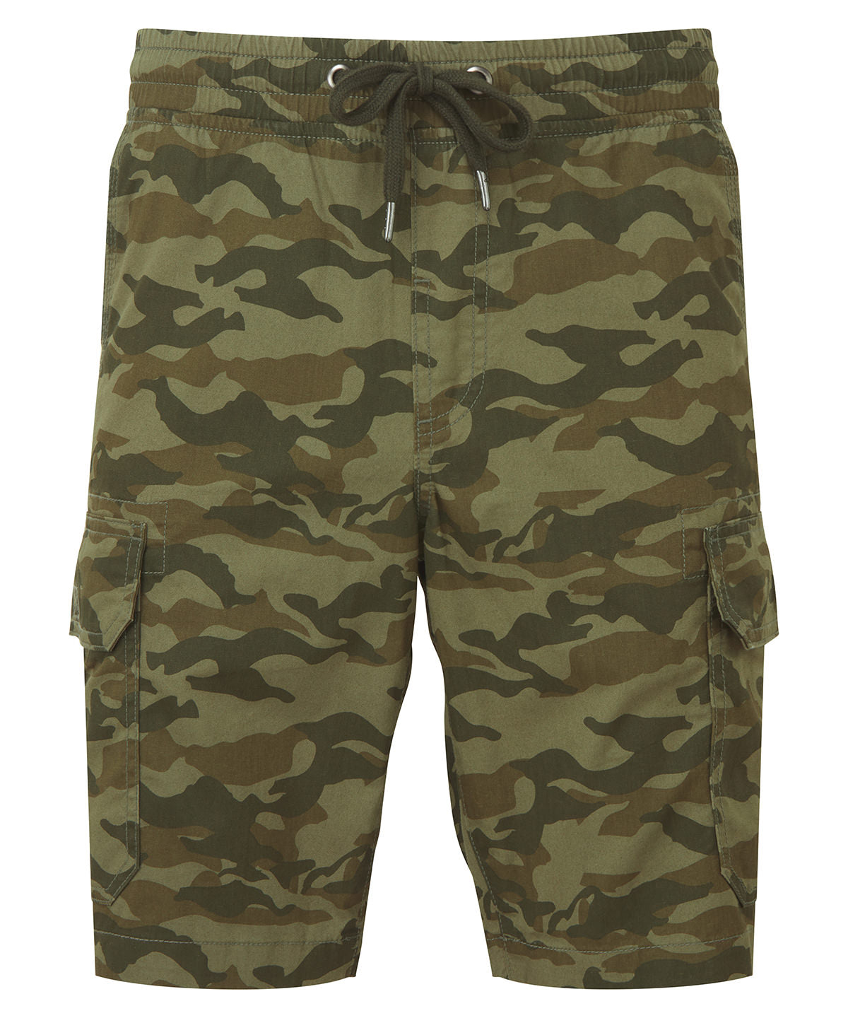 Pantalons courts de chargement de camouflage pour hommes | Vert