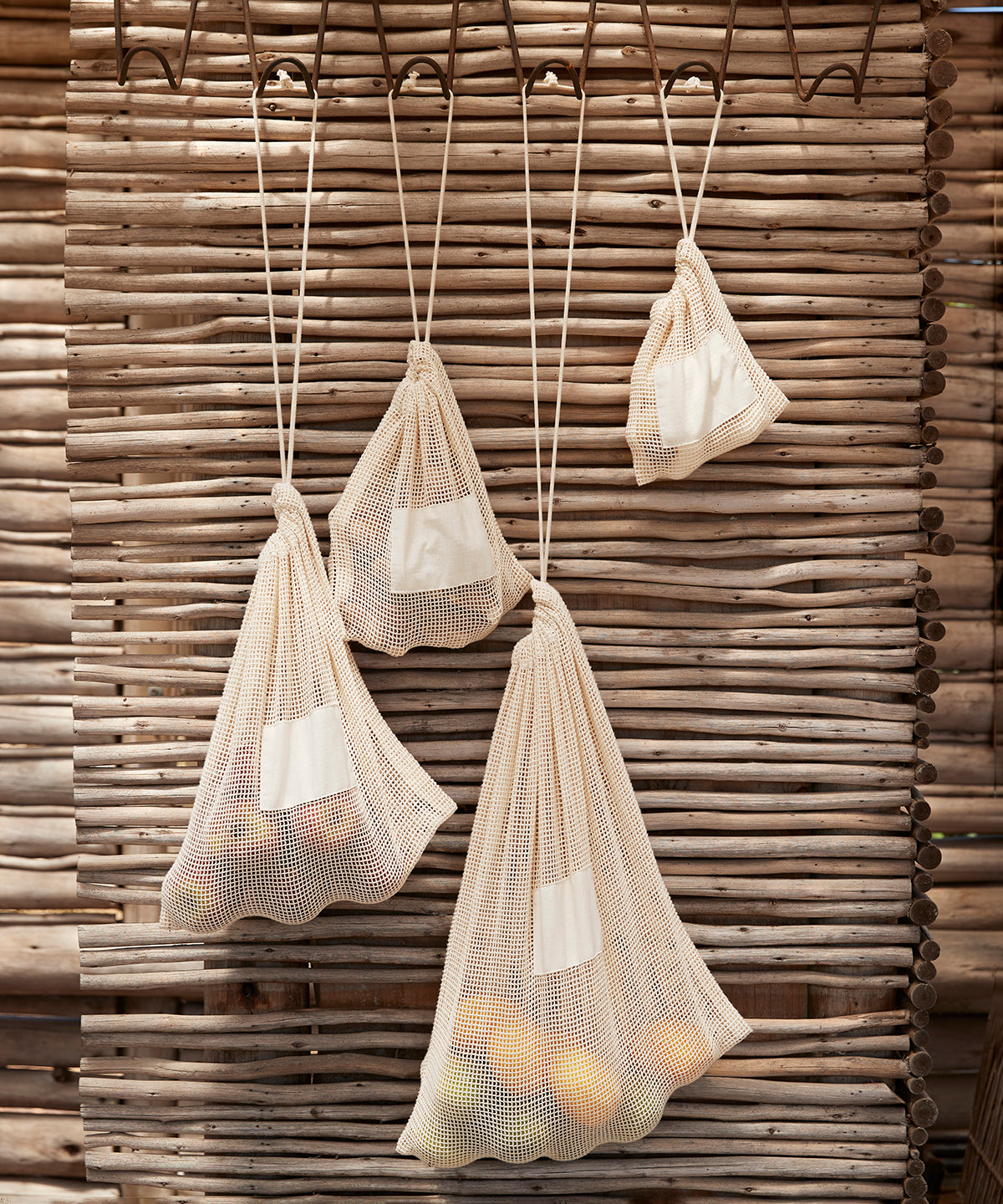 Bolsas de malla de algodón orgánico | Natural